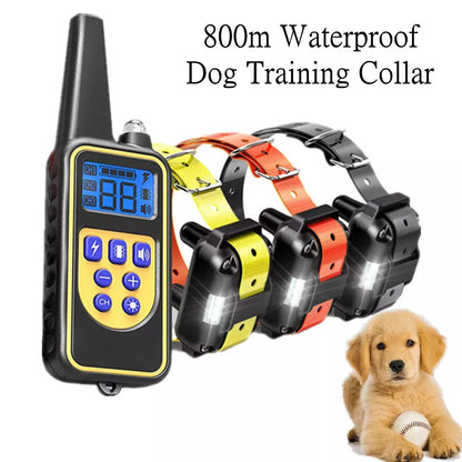 PawParadise™ Electric Dog Training Collar Waterproof Dog Bark Collar Pet with Remote Control Rechargeable anti Barking Device All Size Dogs