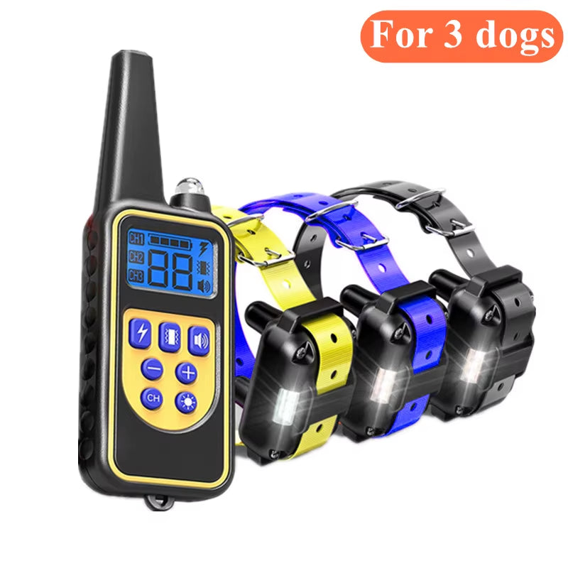 PawParadise™ Electric Dog Training Collar Waterproof Dog Bark Collar Pet with Remote Control Rechargeable anti Barking Device All Size Dogs