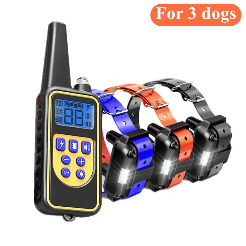 PawParadise™ Electric Dog Training Collar Waterproof Dog Bark Collar Pet with Remote Control Rechargeable anti Barking Device All Size Dogs