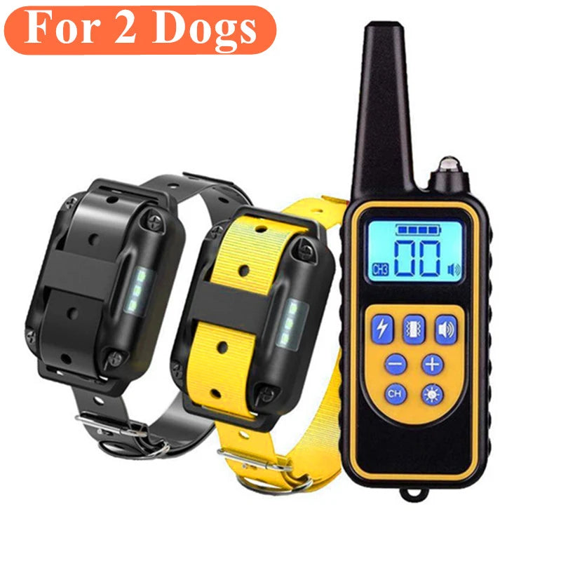 PawParadise™ Electric Dog Training Collar Waterproof Dog Bark Collar Pet with Remote Control Rechargeable anti Barking Device All Size Dogs