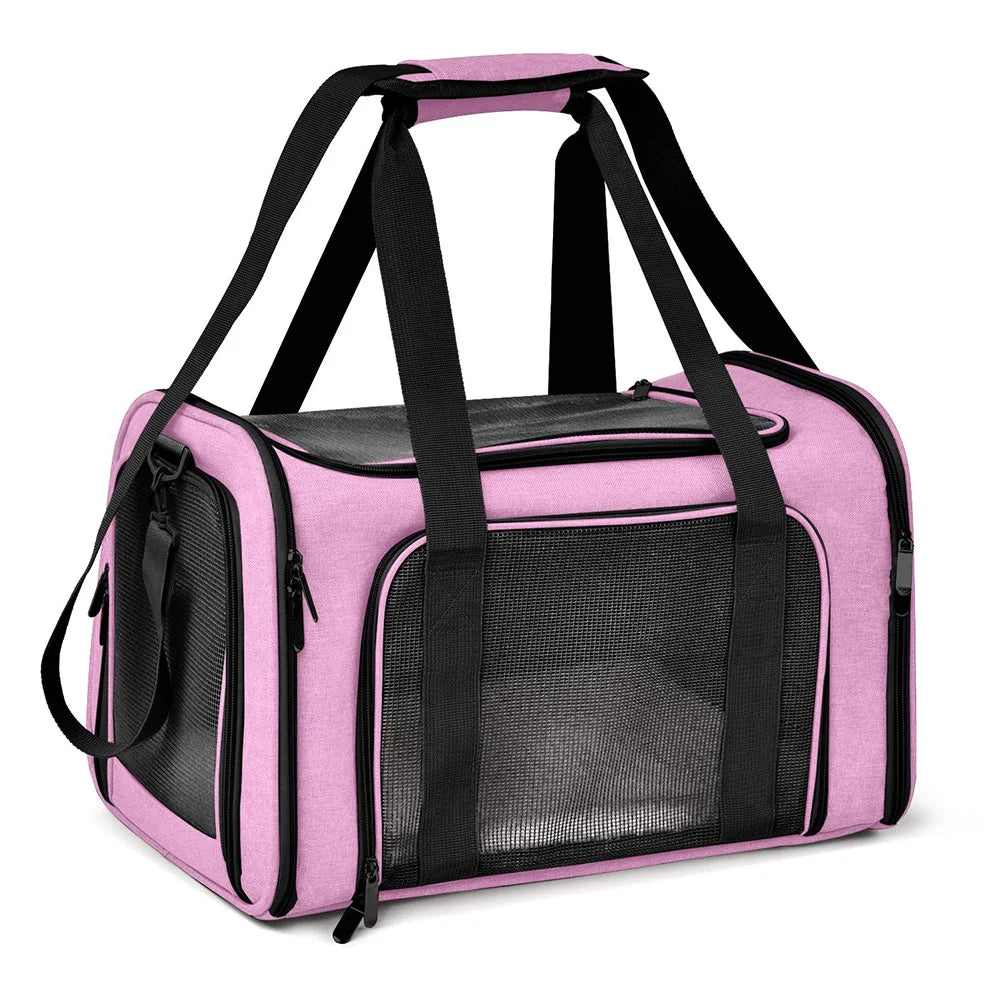  PawParadise™ Dog Carrier Bag Soft Side Backpack Cat Pet Carriers Dog Travel Bags Airline Approved Transport for Small Dogs Cats Outgoing